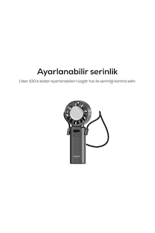 Xenon Smart Peltier Buz Soğutmalı El Vantilatörü 100 Kademe, 3600mah, 8300 Rpm, Usb-c, Askılı