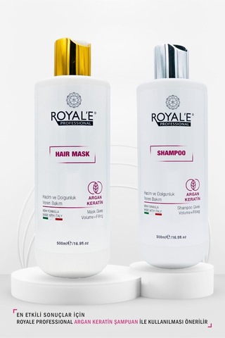Royale Professional Argan Keratin Hacim ve Dolgunluk Veren Saç Maskesi 500 ML