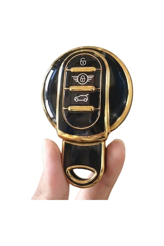 Premium Mini Cooper Siyah Anahtar Kabı Kılıfı