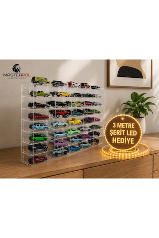 35li 1/64 Ölçekli Kapaklı Şeffaf Koleksiyon Araba Rafı Araç Standı Klasik Model Pleksi Akrilik
