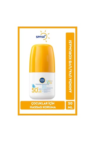 Nivea Sun Bebekler için Hassas Koruma Güneş Koruyucu Spf50 Roll-on 50 ML