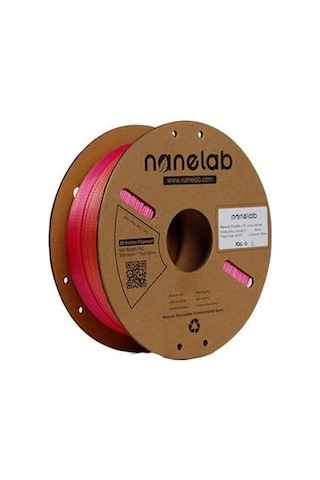 Nanelab Çift Renkli Silk Pla Filament - Altın-kırmızı - 1.75mm - 1kg
