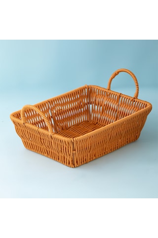 Porsima 301d 3lü Düzenleyici Dikdörtgen Hasır Sepet Seti Ekmeklik