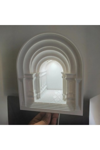 Gotik Kemer Işık Lambası - 3d Baskı Pla Dekoratif Avize 22x18x12 Cm 13 X 22