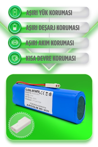 Arçelik Rs 9131 Uyumlu Batarya 3500mah