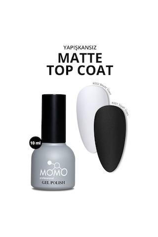 Momo Professional Undefined Kalıcı Oje İçin Matte Top Coat 10 Ml