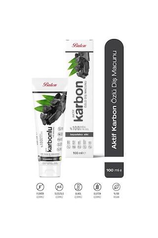 Balen Doğal Aktif Karbon Özlü Diş Macunu 100 Ml