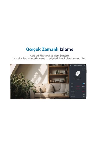Hybrone Akıllı Wi-fi Sıcaklık Ve Nem Sensörü, Gerçek Zamanlı Sıcaklık Ve Nem Verileri, Yüksek Hassas Sku: Smg8690010007957