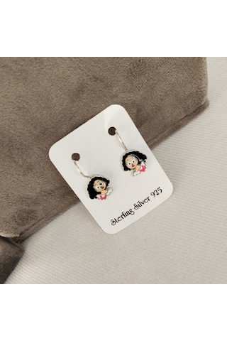 933 Ayar Gümüş Çocuk Küpesi Zarif Ve Güvenli Tasarım Model 10 Gümüş