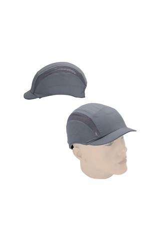 Lm01-g Darbe Emici Şapka Baret Kep Kısa Siperlikli - Gri