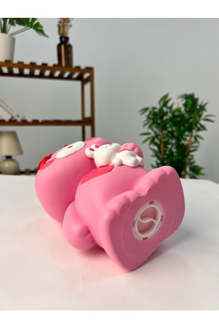 Favora Çilekli Ayıcık Kumbara - Pembe