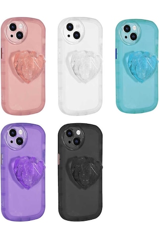 Apple Uyumlu iPhone 13 Kılıf Kamera Korumalı Pop Soketli Renkli Zore Ofro Kapak Mavi