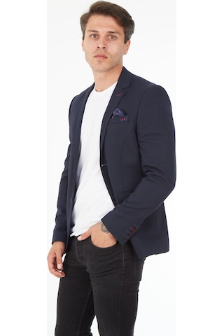 Sposo 5121 Dar Kalıp Örme Kumaş Lacivert Erkek Blazer Ceket Lacivert