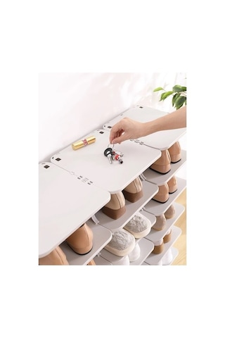 Periboia 5 Katlı Pratik Ayakkabılık - Ayakkabı Rafı Çok Renkli