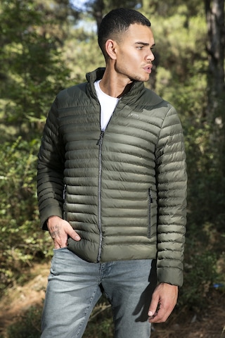 Buratti Su Itici Slim Fit Cepli Dik Yaka Şişme Erkek Mont 649010 Haki