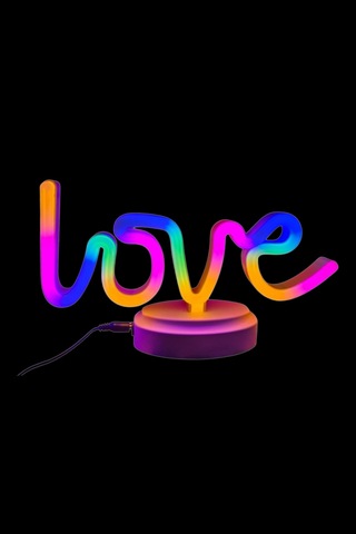 Büro Ev Ofis Hediyesi İçin Usb Pilli Neon Işıklı Love Yazılı Masaüstü Gece Lambası Diğer