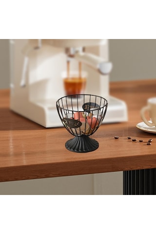 Homyl Kapsül Tutucu Pratik Kahve Pod Düzenleyici Tezgah Ofis Siyah