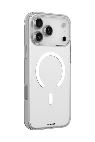 Apple Uyumlu iPhone 17 Pro Max Kılıf M-safe Şarj Özellikli Youngkit Clear Serisi Kapak Şeffaf Şeffaf