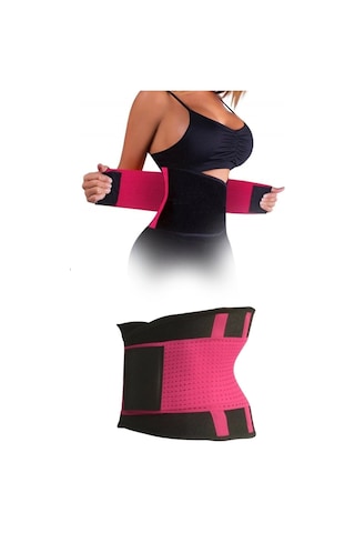 Hot Belt Termal Sauna Kemer Unisex Terletme Korsesi Pembe-siyah