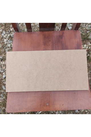 0x30 Cm Beyaz Ahşap Çerçeveli Pano Camsız - Arkalık Sabit