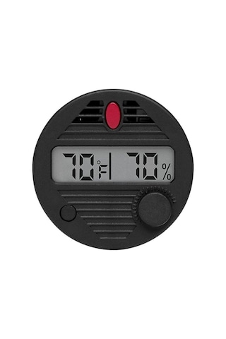 Xikar Round Siyah Dijital Higrometre Nemölçer
