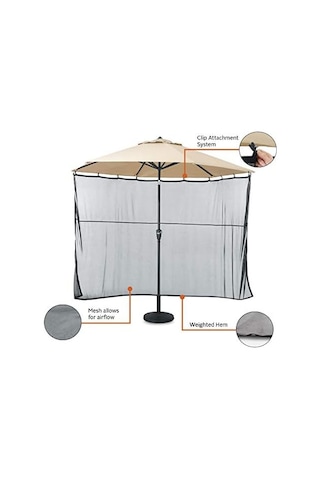 Classic Accessories Suya Dayanıklı 168 Cm Evrensel Veranda Şemsiyesi Gölgelik Perdesi, Veranda Mobilyası Kılıfları Diğer