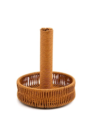 Ahşap - Hasır Kaplama Kağıt Havluluk Bx40 19 x 7 CM