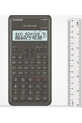 Casio FX-82MS 2. Versiyon Bilimsel Fonksiyonlu 12 Hane Hesap Makinesi