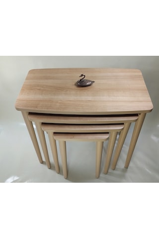 Kirazlı Mdf 4Lü Zigon Sehpa