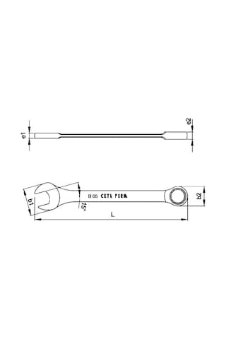 Ceta Form B05-16 C-Gear Cırcırlı Kombine Anahtar 16 Mm Düz N11.13903