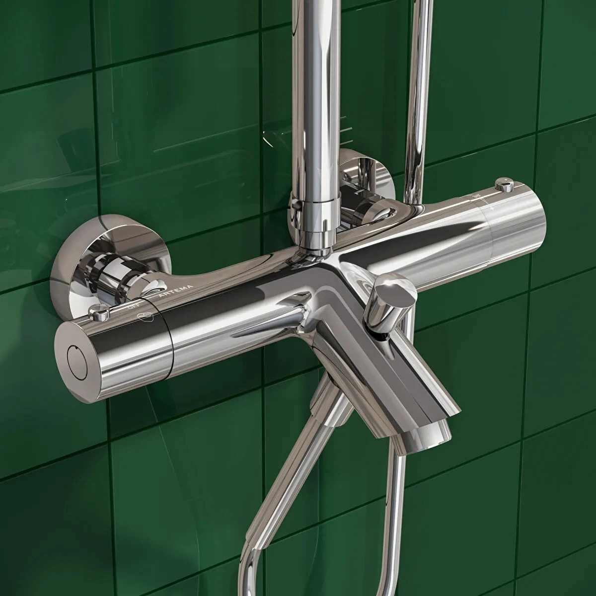 Artema Duş Sistemleri A47209, Aquaheat Bliss 250b Banyo Sistemi, Krom Krom