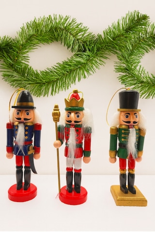 Premium Collection 3'lü 12.5 Cm Kurşun Asker Seti Dekoratif Yılbaşı Süsü