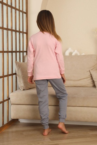 Miniğimin Cicileri Hll Kty Love Baskılı Kız Çocuk Pijama Tak... Pembe