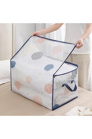 Unimarket Yorgan Saklama Çantası D-ust Geçirmez Nem Geçirmez Sezon Dışı Elbise Kazak Battaniye Online Alışveriş Organizatör Kutusu Günlük Kullanım Saklama Kesesi Ev Gghw07