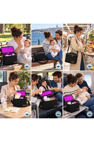 Purefrost Pf4 Baby Anne Sütü Soğutucu Ve Saklama Çantası, Biberon