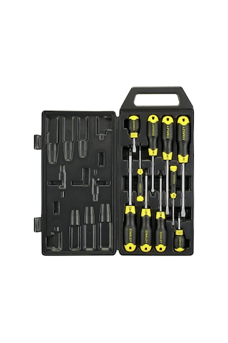 Stanley 265014 10 Parça Cushiongrip Düz ve Pozi Tornavida Seti