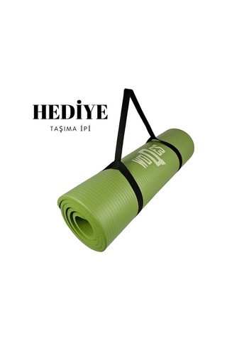 Woqes Konforlu Ve Kaymaz Nbr Yoga Matı 10 Mm Kalınlık Ekstra Destekli Ve Dayanıklı Tasarım Yeşil