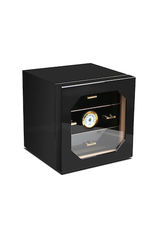 Falconetti Çekmeceli 3 Katlı Siyah Sedir Humidor Puro Kutusu Rb80