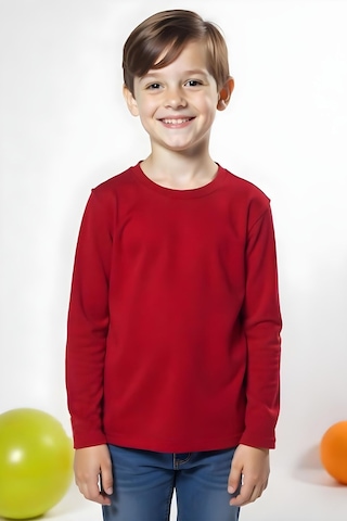 Fyk Kids Düz Basic Unisex Sweatshirt Bordo