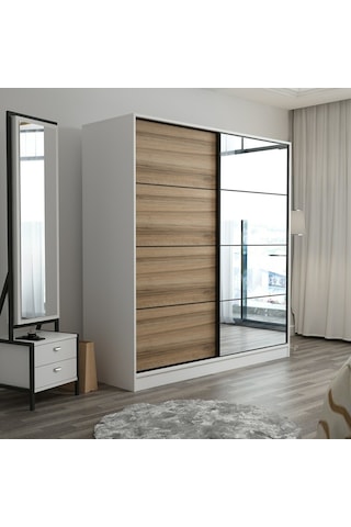 Minarmobilya Minar Kale210Y 2K Sürgülü Dlp 220G Cm - Byz Aynalı Dore
