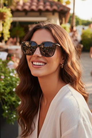 Daniel Klein Dk4337-1 Siyah Slim Edge Grande Kare Model Kadın Güneş Gözlüğü Siyah - Gold