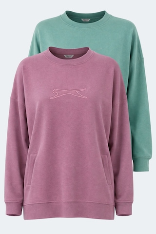 Slazenger Vıkentı Sw 2 Li Set Kadın Sweatshırt Yeşil - Gül