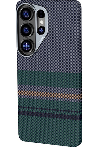 Galaxy Uyumlu S26 Ultra Uyumlu Kılıf M-safe Özellikli Karbon Fiber Benks Aurora Armorair Kevlar Kapak Yeşil Yeşil