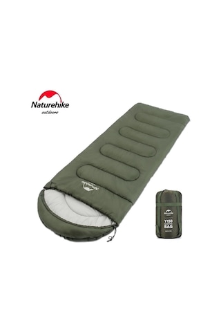 Naturehike Y150l Zarf Tarzı Kapüşonlu Pamuklu Uyku Tulumu -6 C Yeşil