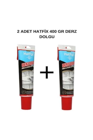 Hatfix 400ml Gaga Uçlu Beyaz Derz Dolgu 2 Adet Seramik Derzi Seramik Derz Dolguı