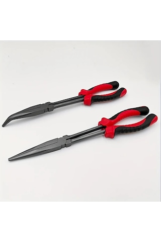 Elmpaly 001 1pc 11 Uzun Menzilli Sivri Burunlu Misina Pensesi Yüksek Karbonlu Çelik Ergonomik Kırmızı Tutma Yeri Balıkçılar İçin Hediye