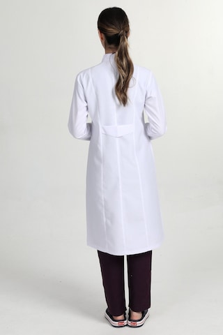 Azim Önlük Tesettür 105cm Doktor Hemşire Eczacı Lab Öğretmen Önlüğü Beyaz