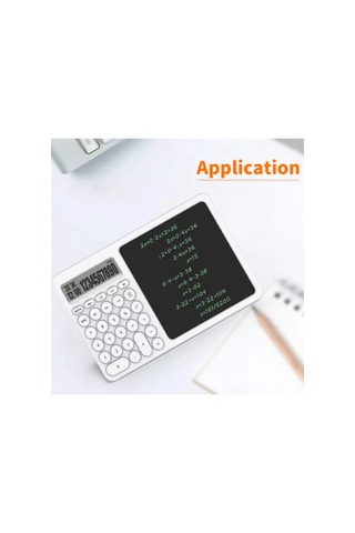 Zenvia Çok Amaçlı Digital Hesap Makinesi Lcd Ekran Yazma Tableti Ofis Okul İçin Silinebilir El Yazısı Not Defteri