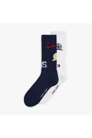 Tommy Hilfiger Th Unı Tj Sock 2p Patch Uniseks Mavi Çorap - S701236470