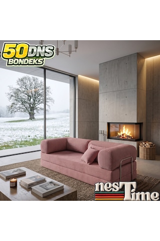 Nestime 200x100 Comfortnest Kanepe / Aktivite Koltuğu / Yatak 50 Dns Dayanıklı Orta Sert Sünger, Çıkarılabilir Kılıf, Pati Dostu Fitilli Kadife Kumaş Pembe Nestime 200x100 Comfortnest Kanepe / Aktivite Koltuğu / Yatak 50 Dns Dayanıklı Orta Sert Sünger, Çıkarılabilir Kılıf, Pati Dostu Fitilli Kadife Kumaş Pembe